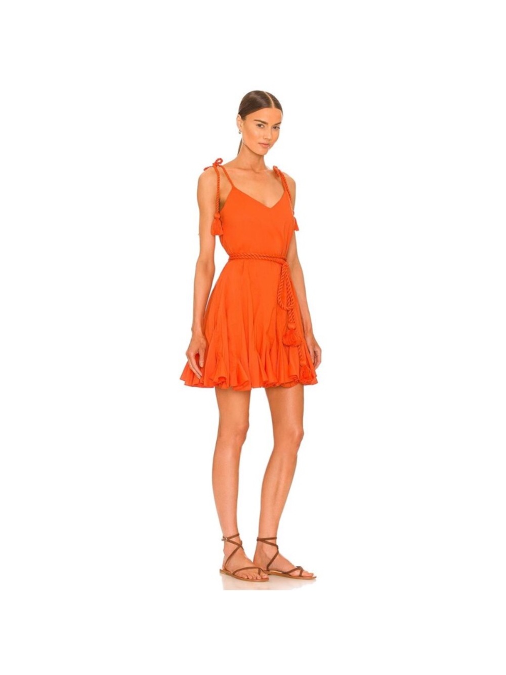 XS RHODE Casey Persimmon Orange Dress